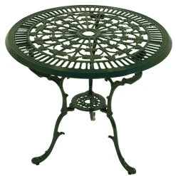 Wohnen 70 cm runder Gartentisch in Grün aus Metall - Jenson