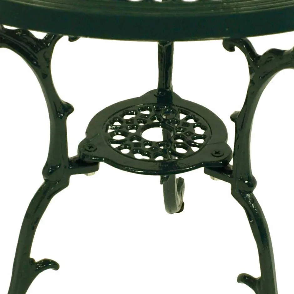 Wohnen 70 cm runder Gartentisch in Grün aus Metall - Jenson