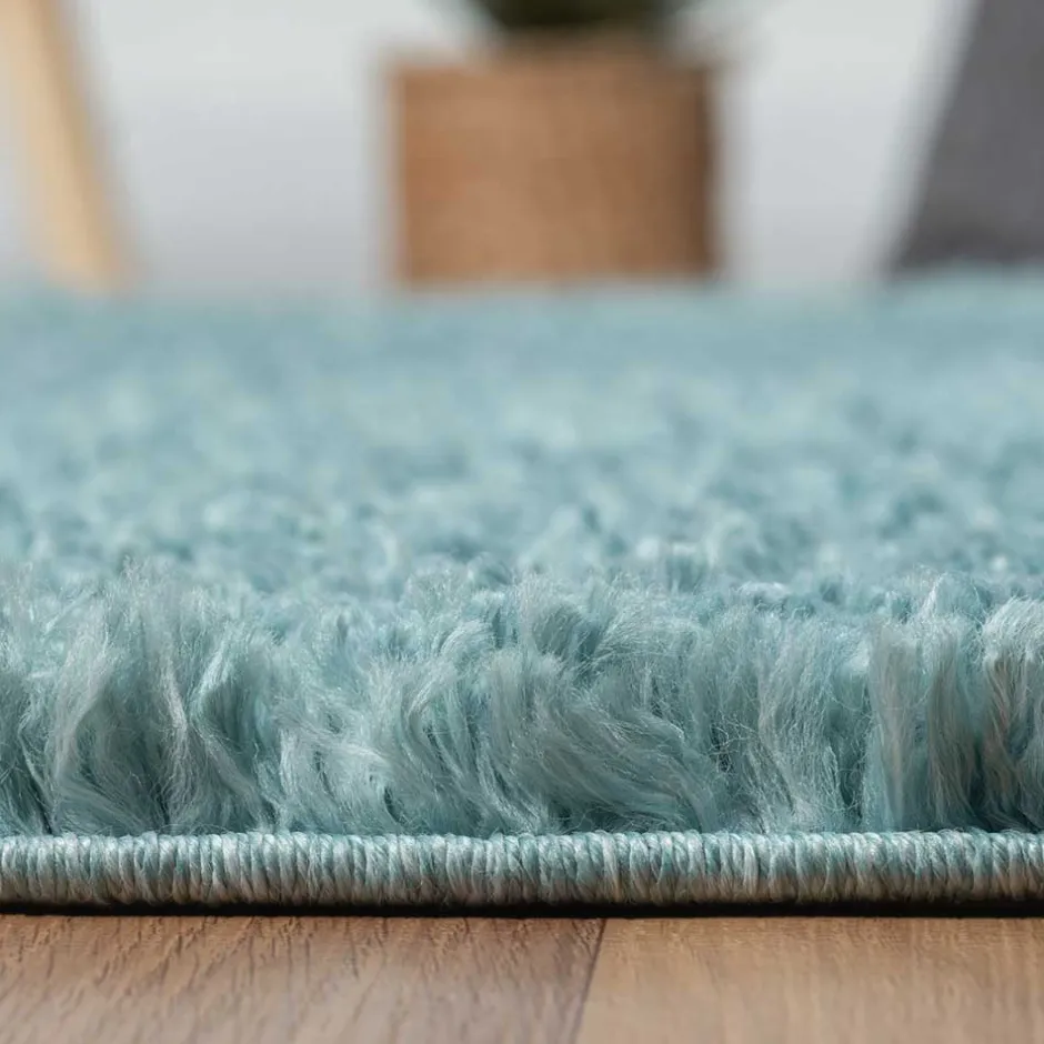 150 cm Runder Teppich in Hellblau - Chiyom^Wohnen Discount