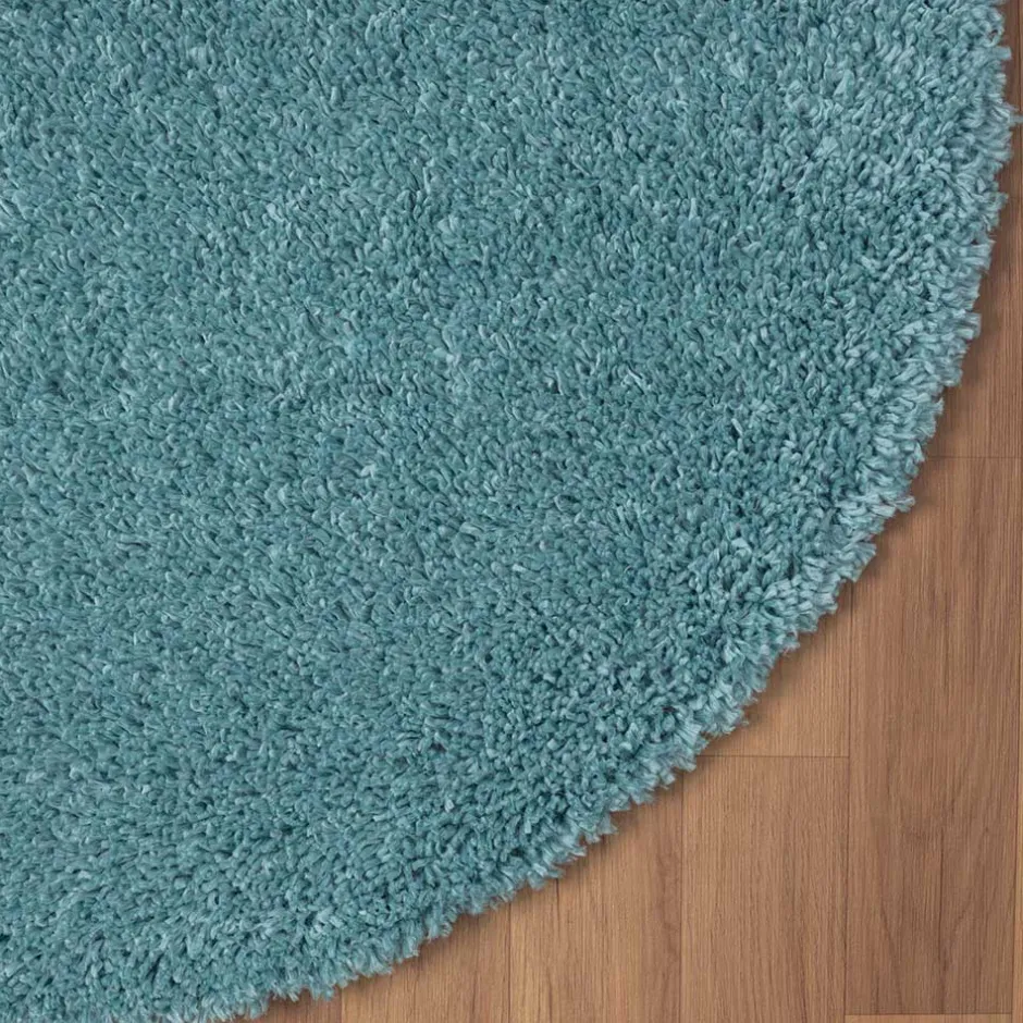 150 cm Runder Teppich in Hellblau - Chiyom^Wohnen Discount