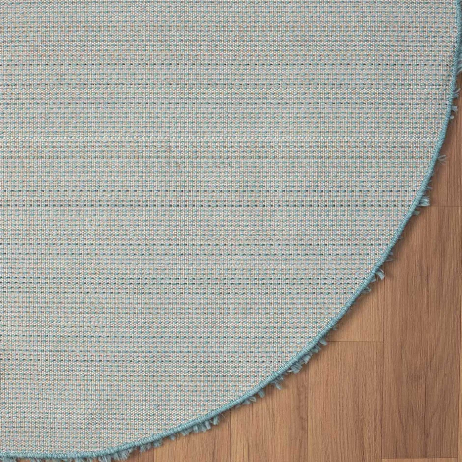 150 cm Runder Teppich in Hellblau - Chiyom^Wohnen Discount