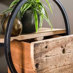 50 cm rundes Hängeregal mit einer Schublade - Malte^Wohnen