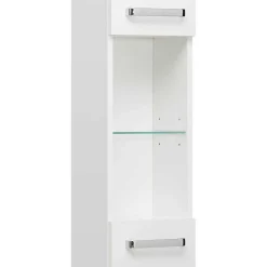Wohnen 20 cm tiefer Bad-Hochschrank in Weiß - Ardin