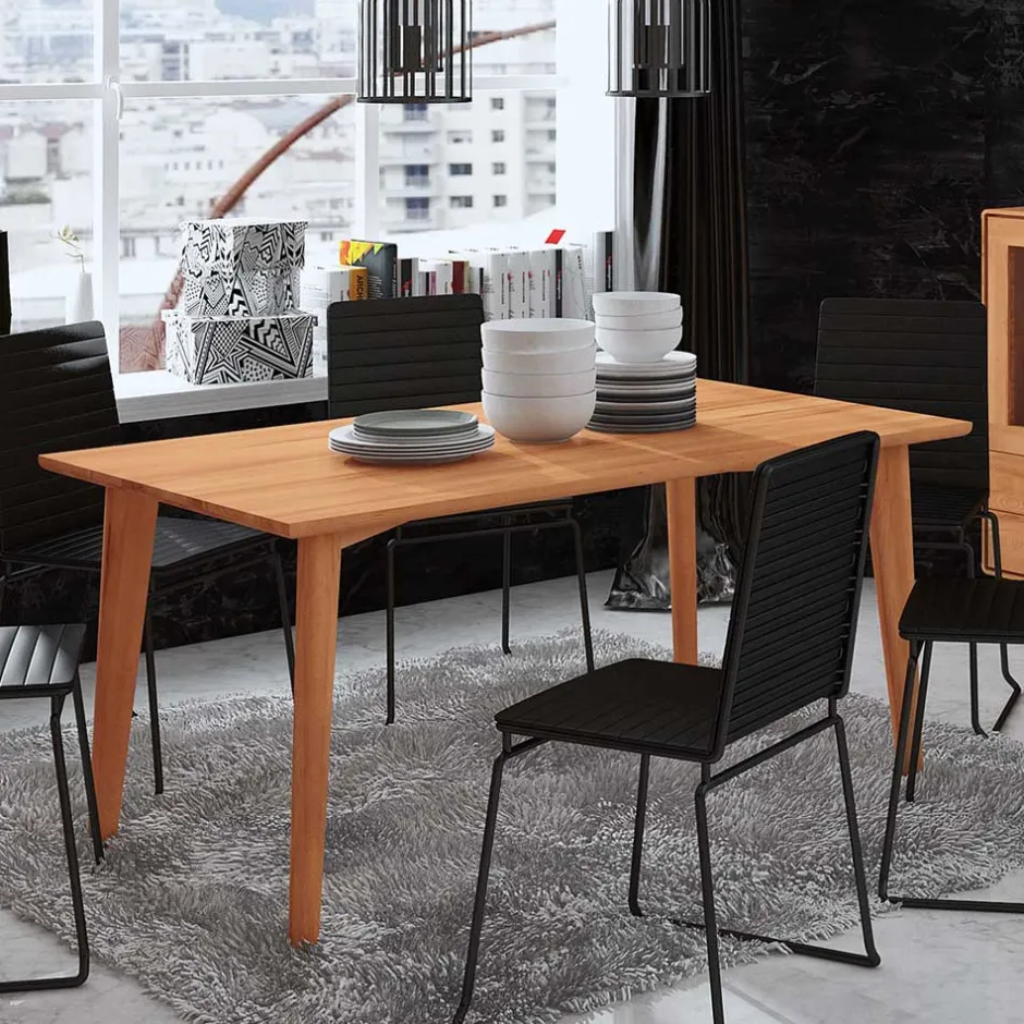 80 cm tiefer Kernbuche Esstisch geölt - Junola^Wohnen Best