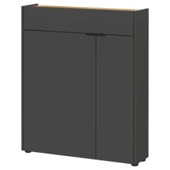 22 cm tiefer Schuhschrank in Dunkelgrau - Sidgarus^Wohnen Outlet