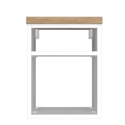 Wohnen 47 cm tiefes Badregal in Weiß & Wildeiche - Enwicos