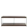 120 cm TV Element in Nussbaum & Transparent - Tomima^Wohnen Sale