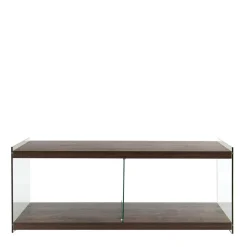 120 cm TV Element in Nussbaum & Transparent - Tomima^Wohnen Sale