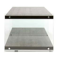 120 cm TV Element in Nussbaum & Transparent - Tomima^Wohnen Sale