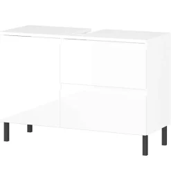 Wohnen 80 cm Waschbeckenschrank in Weiß Hochglanz - Loeesa