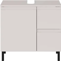 60 cm Waschbeckenschrank in Hellgrau - Dadra^Wohnen