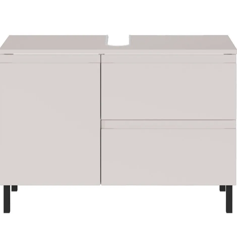 Wohnen 80 cm Waschbeckenschrank in Hellgrau - Dadra