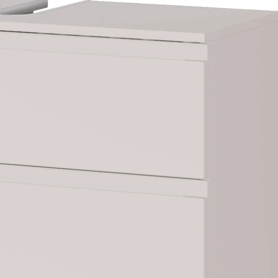 Wohnen 80 cm Waschbeckenschrank in Hellgrau - Dadra