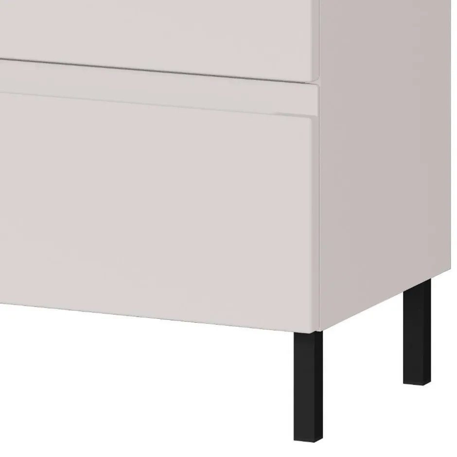 Wohnen 80 cm Waschbeckenschrank in Hellgrau - Dadra