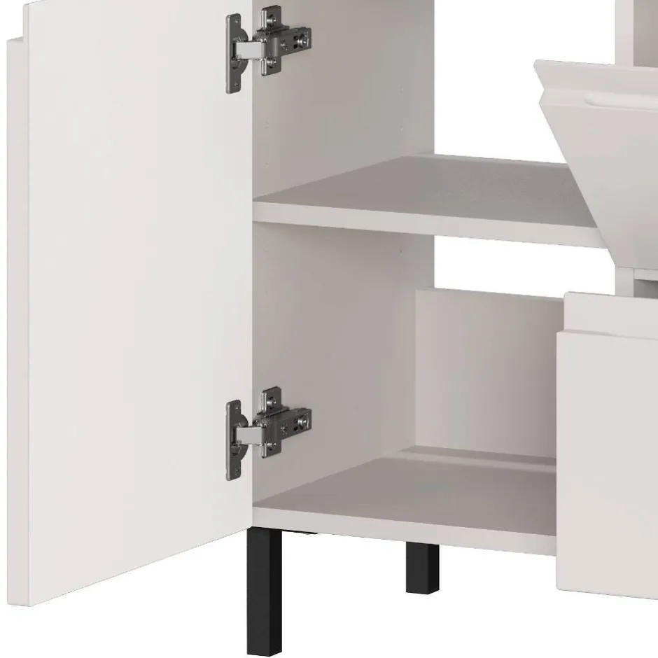 Wohnen 80 cm Waschbeckenschrank in Hellgrau - Dadra