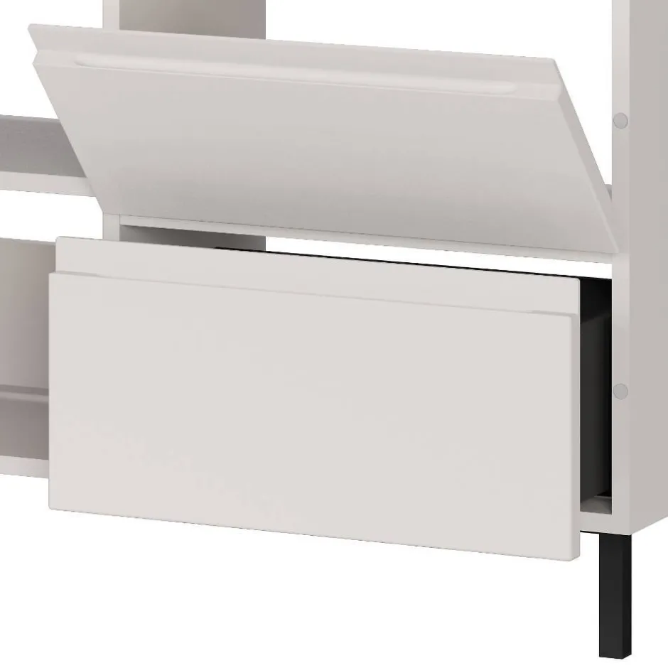 Wohnen 80 cm Waschbeckenschrank in Hellgrau - Dadra