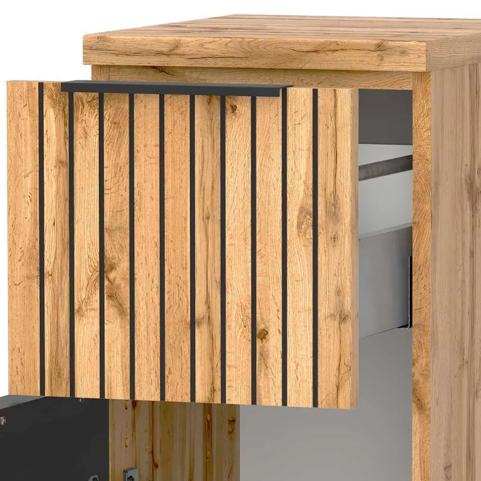 Wohnen 60 cm Waschplatz & Unterschrank Set - Crystoga (dreiteilig)