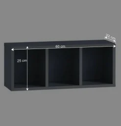 Wohnen 3 Fächer Badregal in Petrol Blau - Matrera