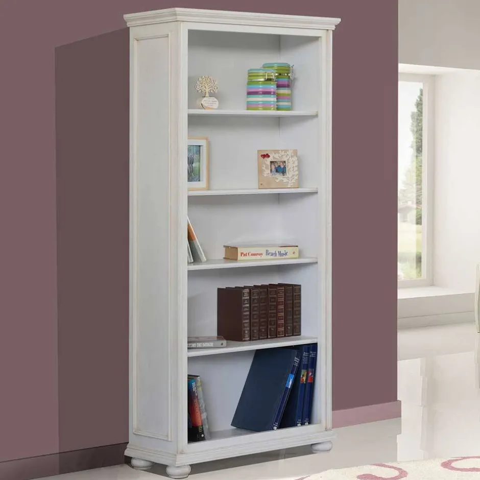 Wohnen 5 Fächer Regal in Antikweiß - Vicina