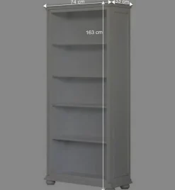 Wohnen 5 Fächer Regal in Antikweiß - Vicina