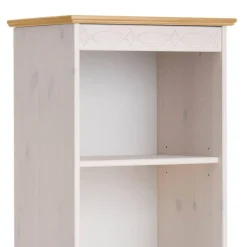 5 Fächer Regal in Weiß und Kiefer Honig - Zentra^Wohnen Outlet