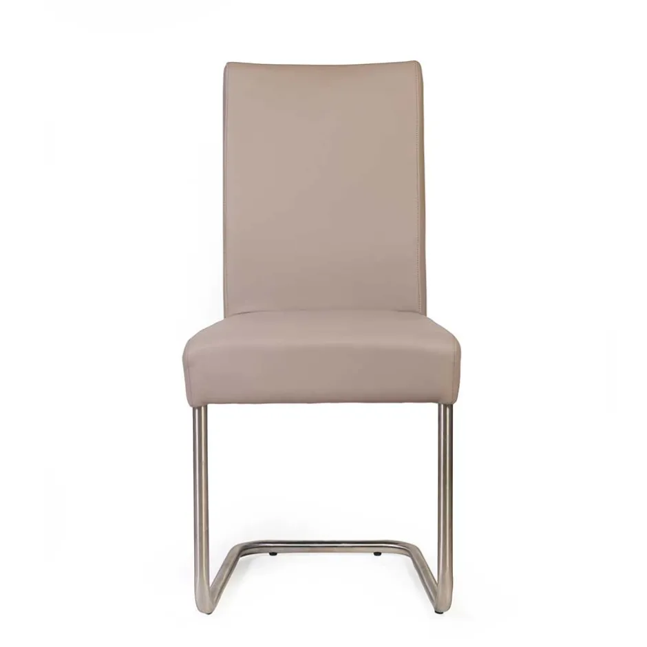 Wohnen 2 Freischwinger Stühle in Beige - Nandora (2er Set)