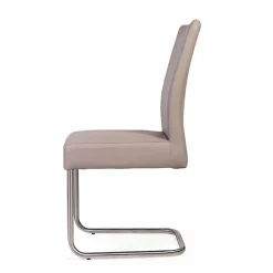 Wohnen 2 Freischwinger Stühle in Beige - Nandora (2er Set)