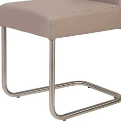 Wohnen 2 Freischwinger Stühle in Beige - Nandora (2er Set)