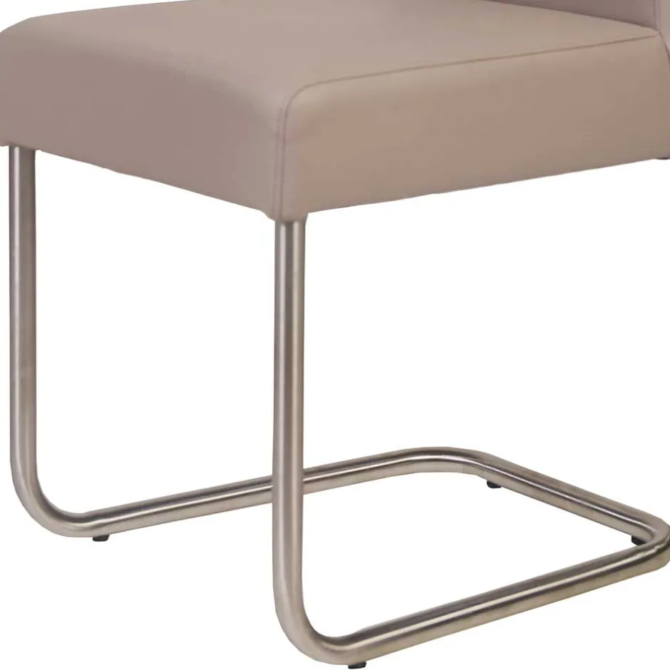 Wohnen 2 Freischwinger Stühle in Beige - Nandora (2er Set)