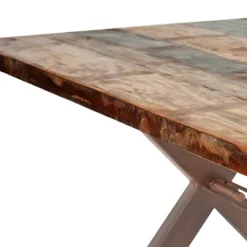 Wohnen 5 Größen Shabby Esstisch aus buntem Altholz - Velanzia