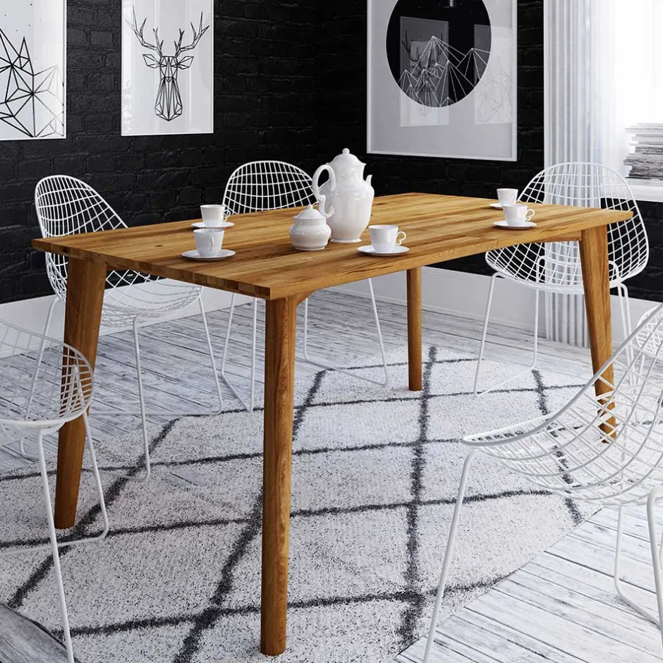 Wohnen 12 Größen Wildeiche Esstisch geölt - Eavy