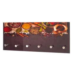 6 Haken Glasgarderobe mit Foto Druck - Aramova^Wohnen Sale