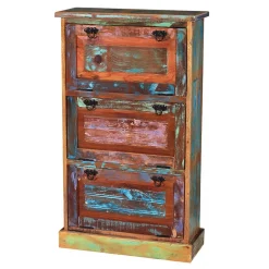 Wohnen 3 Klappen Schuhkommode im Shabby Chic - Jamaica