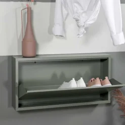 1 Klappen Schuhschrank in Graugrün - Brisco^Wohnen Sale