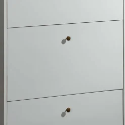 4 Klappen Schuhschrank in Weiß - Zarinas^Wohnen Best