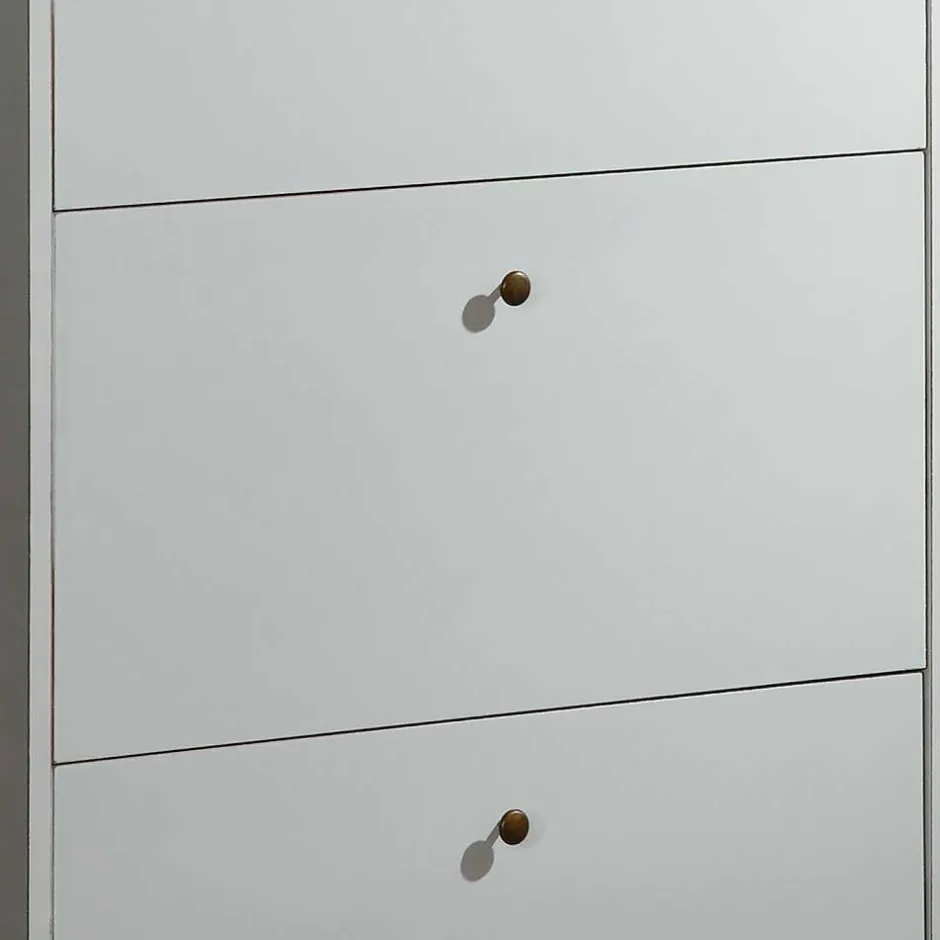 4 Klappen Schuhschrank in Weiß - Zarinas^Wohnen Best