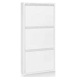 3 Klappen Stahl Schuhkipper in Weiß - Zaisa^Wohnen Clearance