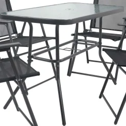 Wohnen 4 Klappstühle & Gartentisch Set - Alcamo (fünfteilig)