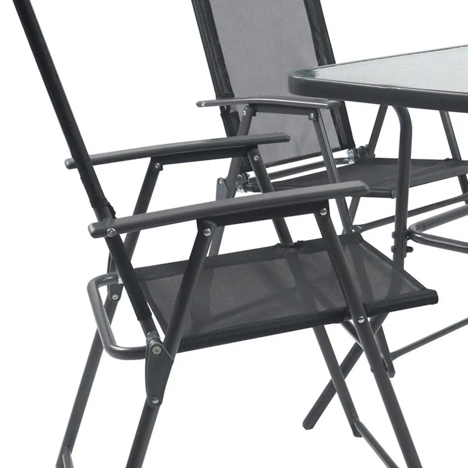 Wohnen 4 Klappstühle & Gartentisch Set - Alcamo (fünfteilig)