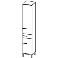 1,90 m Bad Hochschrank in Dunkelgrau - Lucrino^Wohnen Outlet