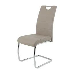 Wohnen 2 oder 4 Essstühle in Kunstleder Beige - Banda (Set)