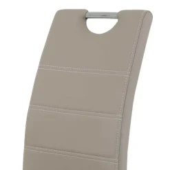 Wohnen 2 oder 4 Essstühle in Kunstleder Beige - Banda (Set)