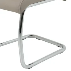 Wohnen 2 oder 4 Essstühle in Kunstleder Beige - Banda (Set)