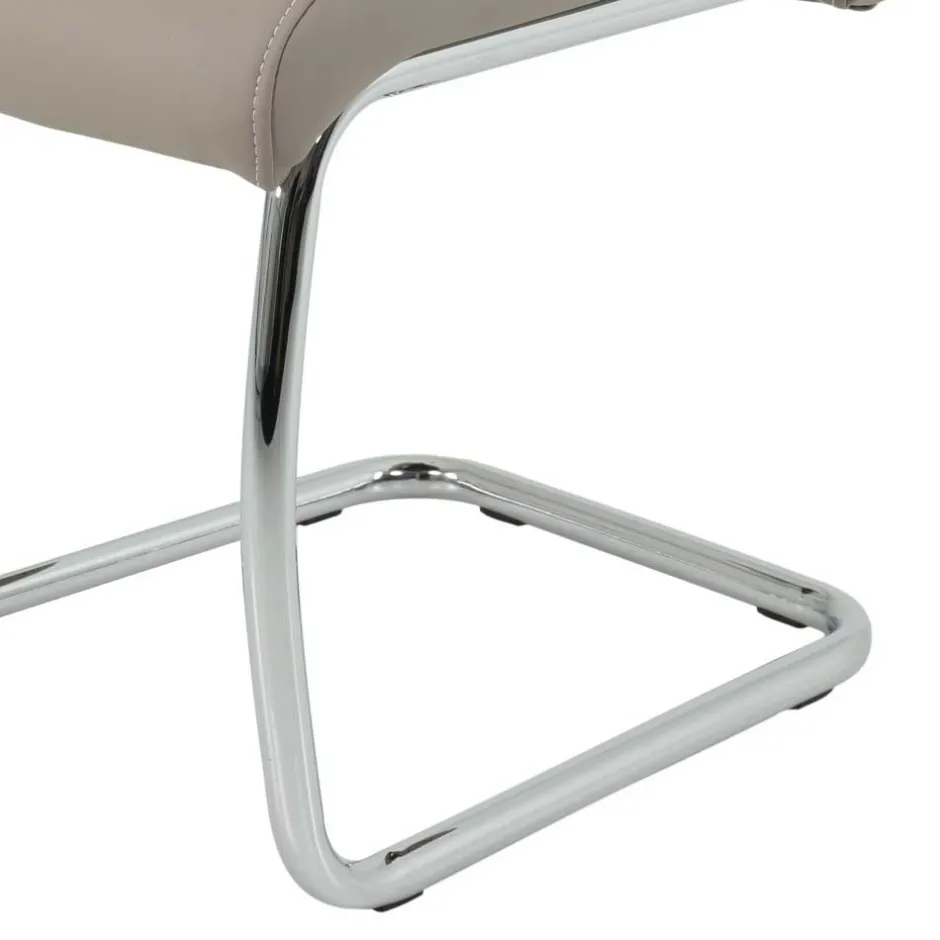 Wohnen 2 oder 4 Essstühle in Kunstleder Beige - Banda (Set)