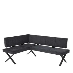 Wohnen 3 Personen Eckbank in Anthrazit - Pricenta