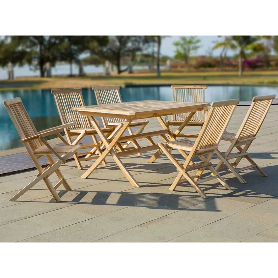 6 Personen Essgruppe für den Garten - Klahuma (siebenteilig)^Wohnen