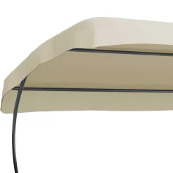 Wohnen 2 Personen Gartenliege in Creme und Schwarz - Enkolu