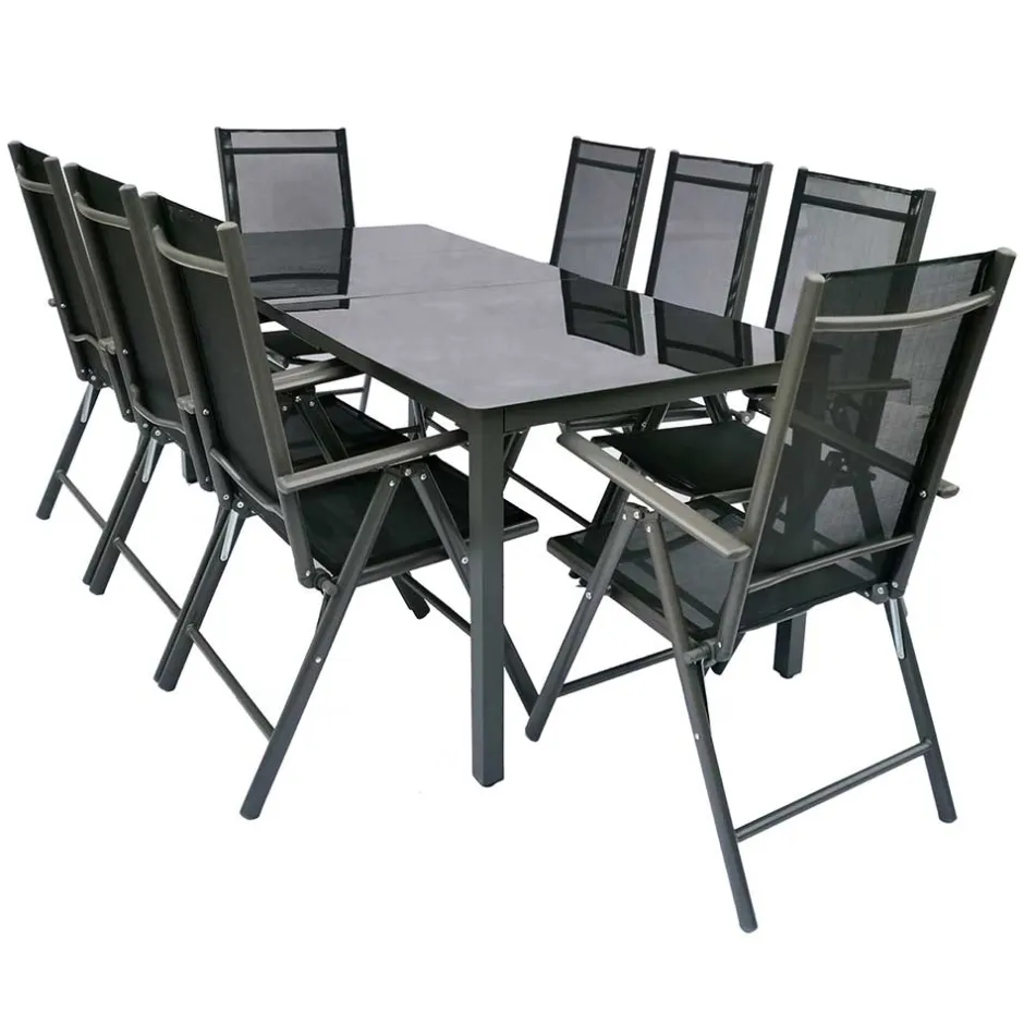 Wohnen 8 Personen Garten-Sitzgruppe Set - Micaelo (neunteilig)