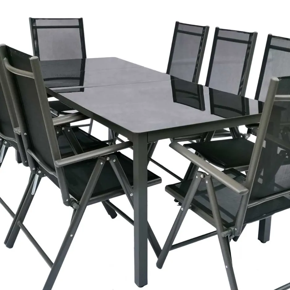 Wohnen 8 Personen Garten-Sitzgruppe Set - Micaelo (neunteilig)