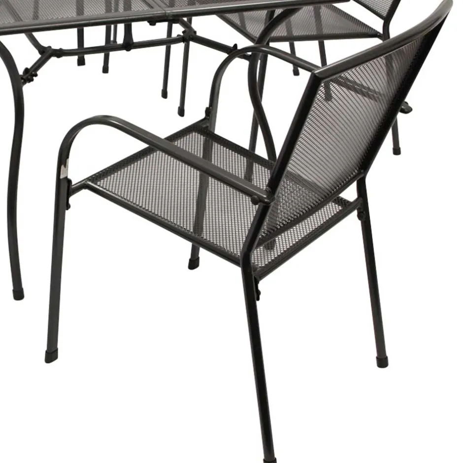 Wohnen 6 Personen Gartentischgruppe Set - Tyago (siebenteilig)